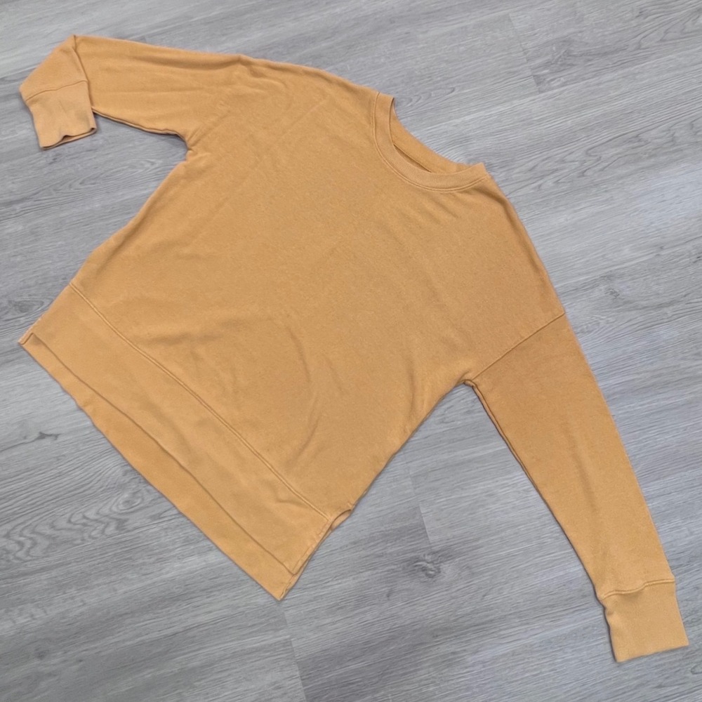 Time and Tru Womens Mustard Yellow Crewneck Sweatshirt Medium 8-10 TT31100012930